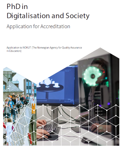 Frontpage of the NOKUT application for accreditation of the PhD programme 