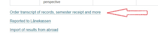 Order transcript of records