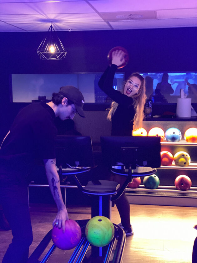 Bowling alley at Lucky Bowl.