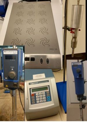 Stirrers, homogenizers, sonication