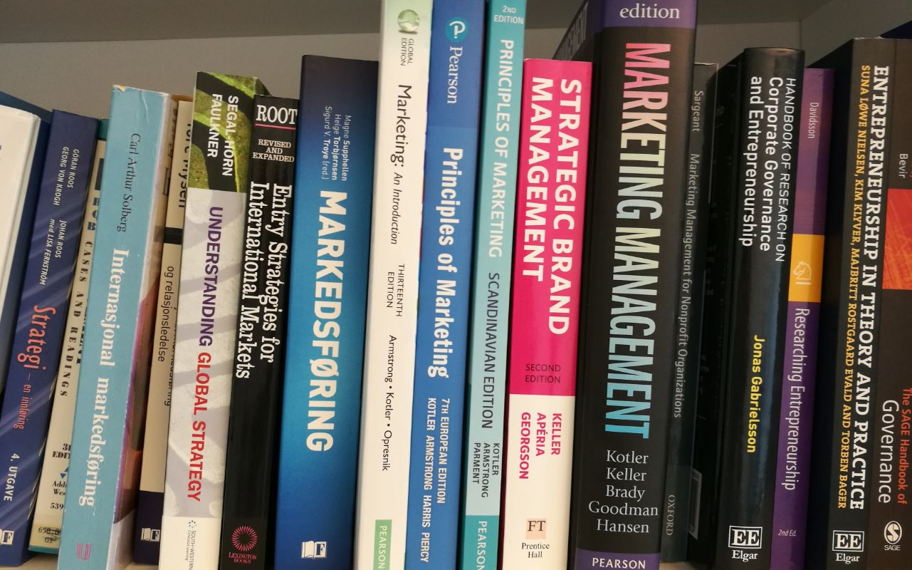 Book shelf in the library