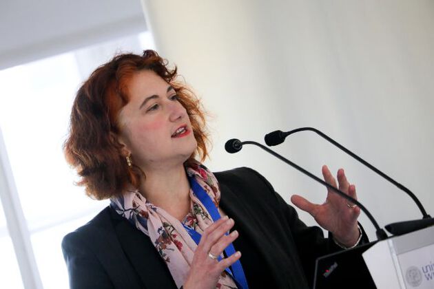 Birgit Leick giving a key note presentation on institutional entrepreneurs in rural regions