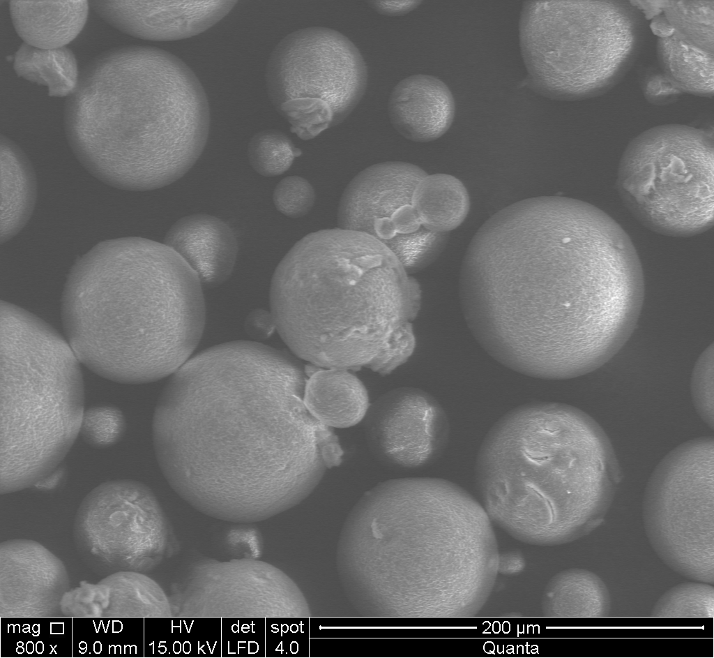 SEM-picture of microcapsules