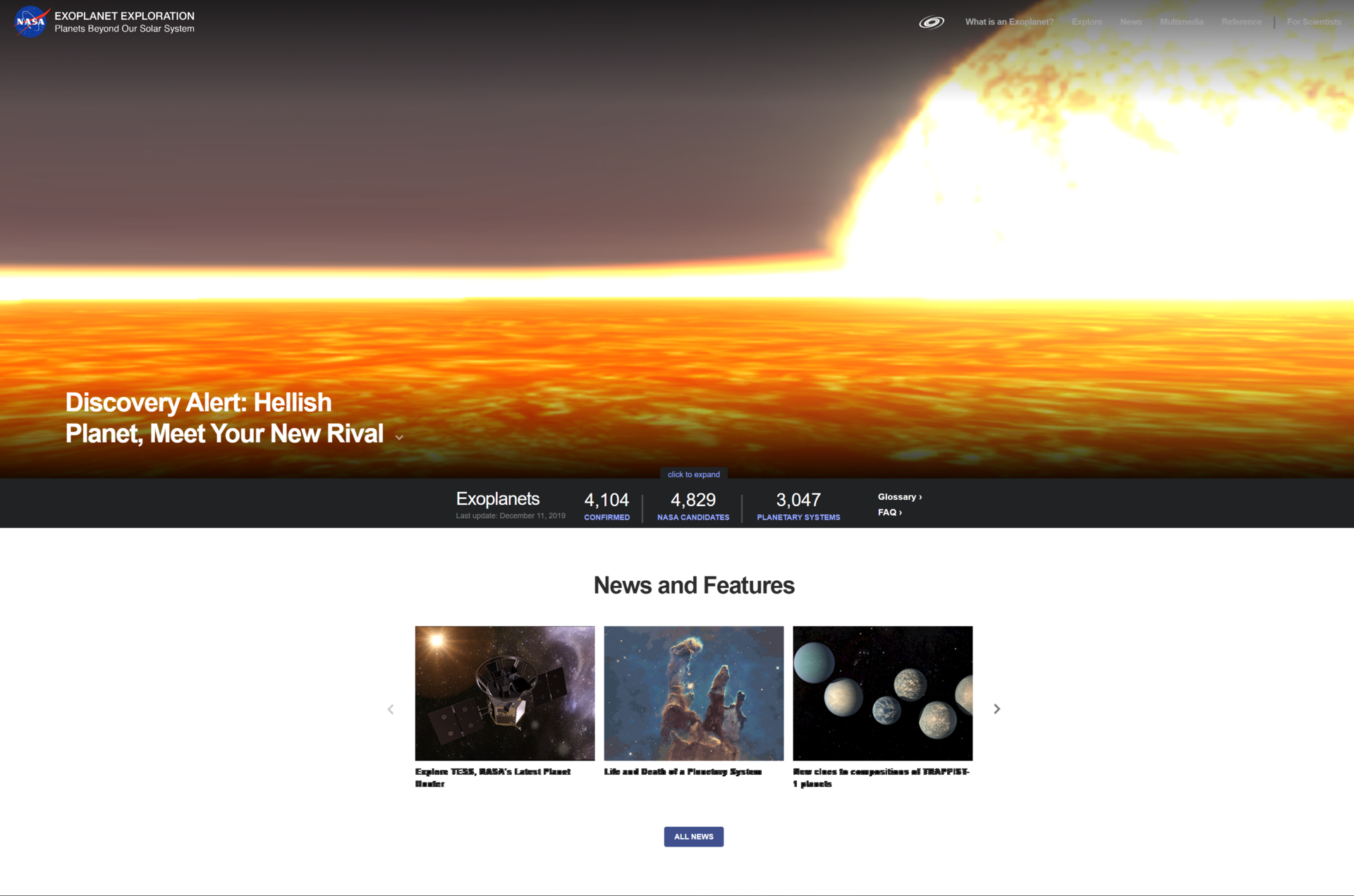 Om exoplaneter på NASA