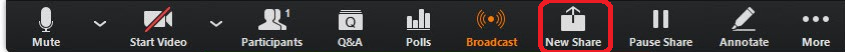 Trykk på "New Share"