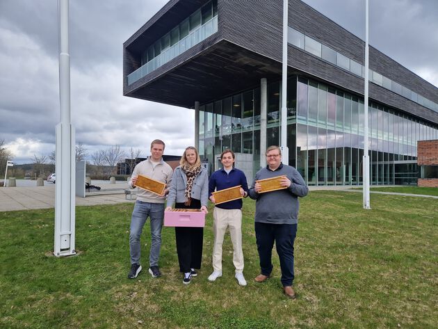 Fra venstre: Sander Bjørkevoll, Stine Kolsvik Losnedahl, Martin Hagetun Bore og Tobias Johansen.