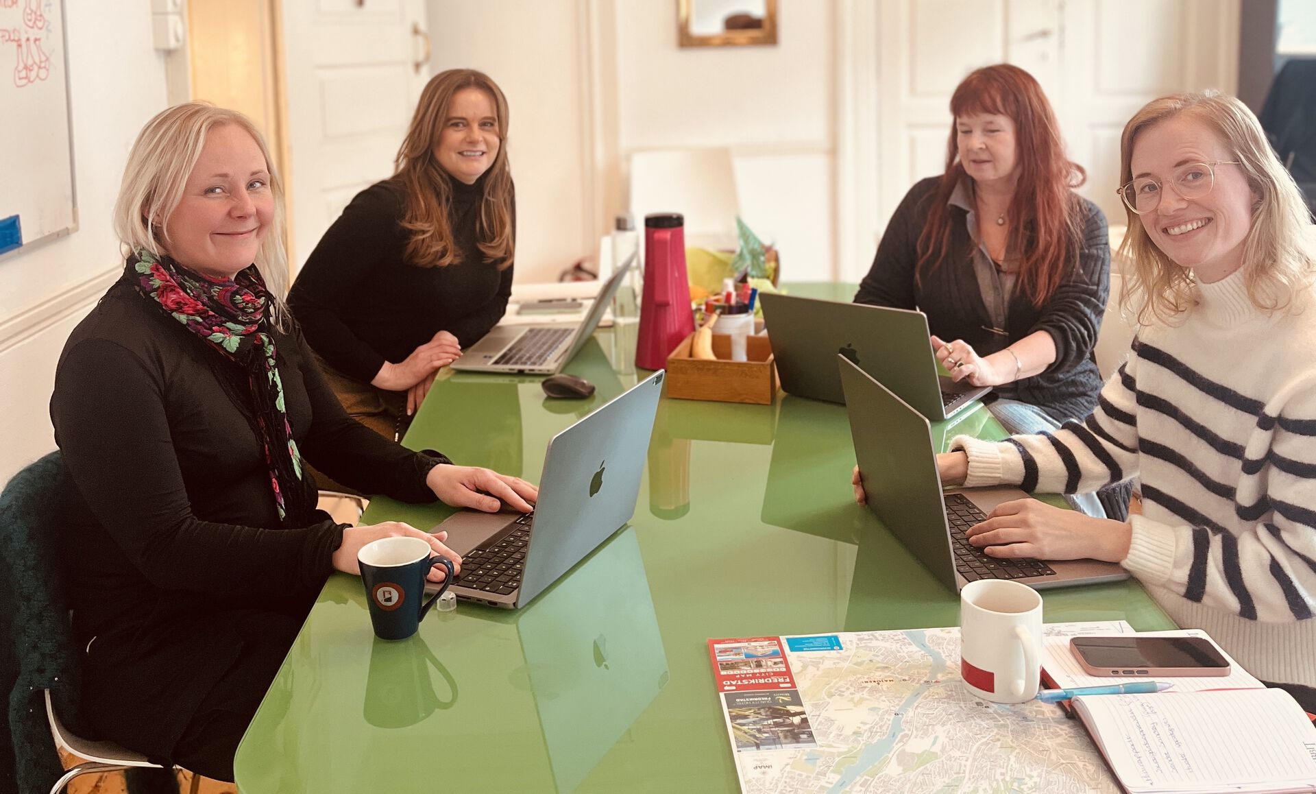 Prosjektplanlegging med Renate Jacobsen, Maya Nielsen og Oda Gjærdingen fra Visit Fredrikstad og Hvaler