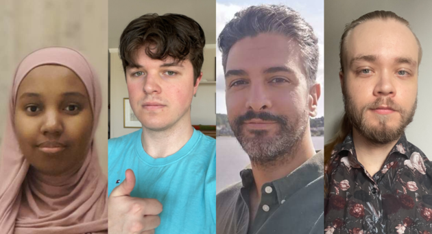 Khadijo Mumin Ali, Tobias Sommervold, Omar Jammary, Sander Nøstvold.