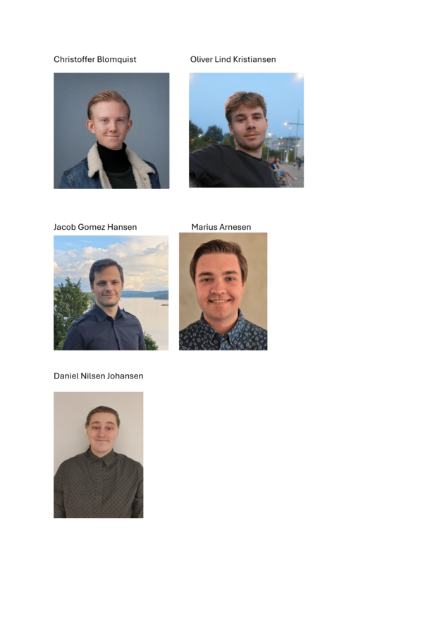 Fra venstre mot høyre: Christoffer Blomquist, Oliver Lind Kristiansen, Jacob Gomez Hansen, Marius Arnesen, Daniel Nilsen Johansen