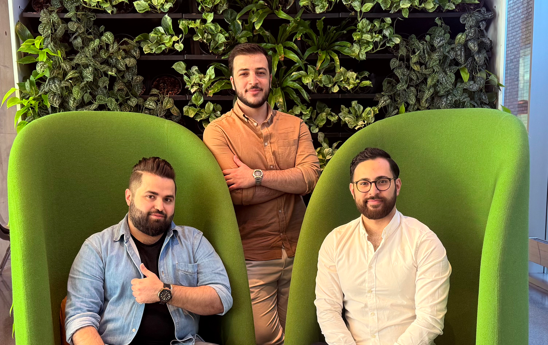 Fra venstre mot høyre: Frans Mokdum, Khalil Mohamad Salim Sfouk, Mohammed Ghazawan Almilhim