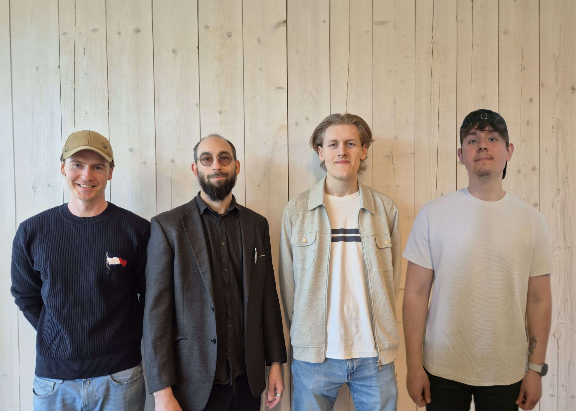 Fra venstre mot høyre: Sander Nilsen, Jon Petter Harwiss, Jonathan Nøland, Tomasz Wieslaw Janus