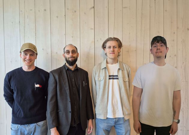 Fra venstre mot høyre: Sander Nilsen, Jon Petter Harwiss, Jonathan Nøland, Tomasz Wieslaw Janus
