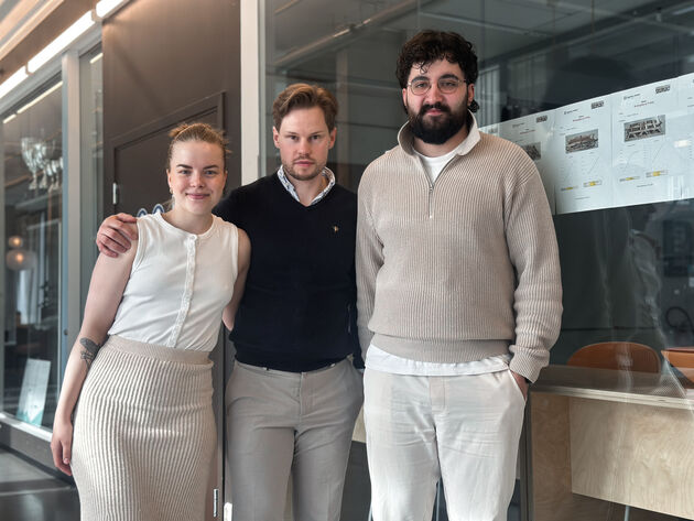 Fra venstre mot høyre: Ingrid Kanebog Hansen, Henrik Pettersen og Aksel Can Akar Solheim