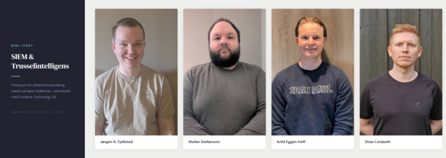 Bildet viser gruppemdlemmene på gruppe B26ITK07