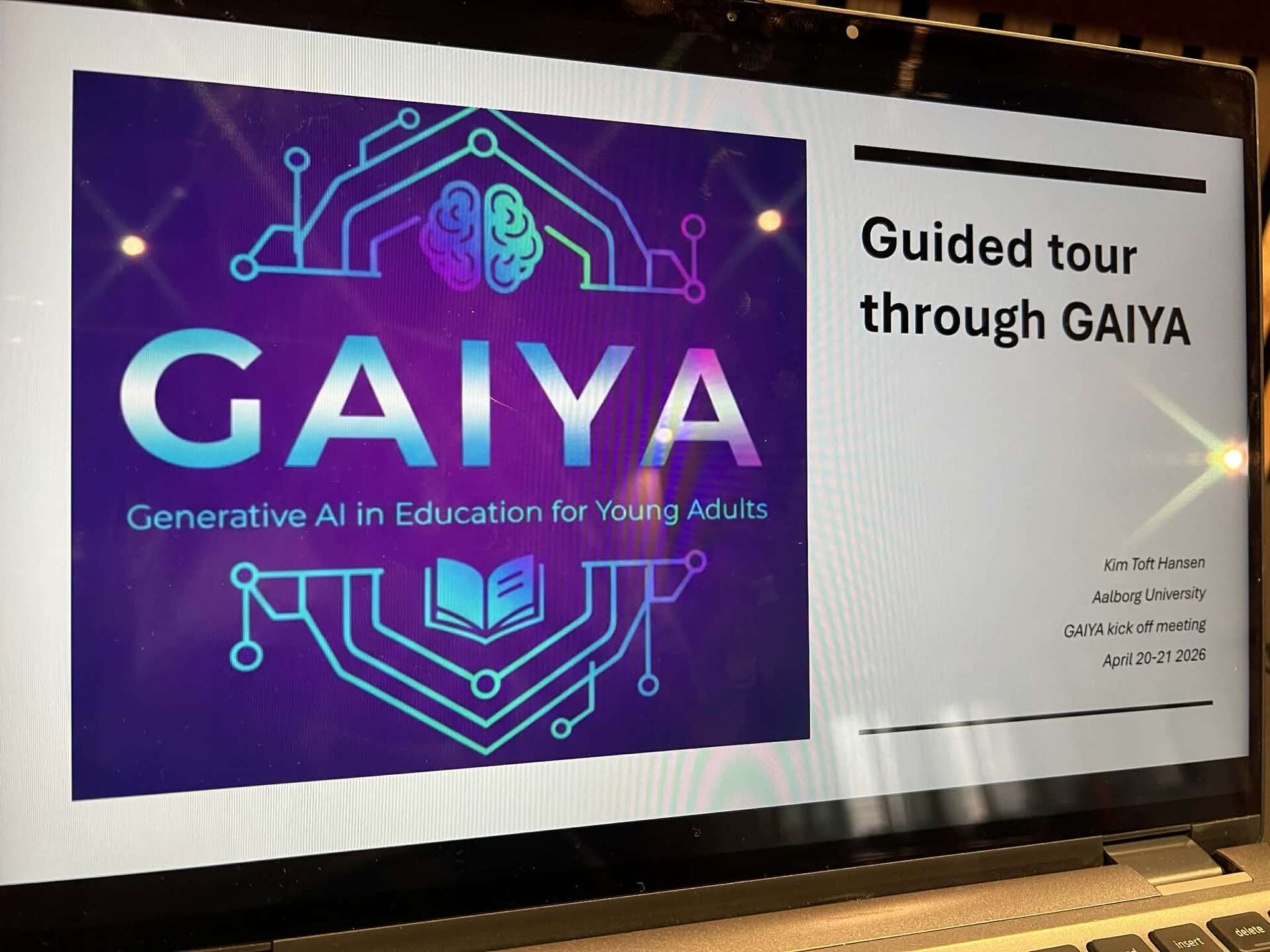 powerpoint with gaiya logo