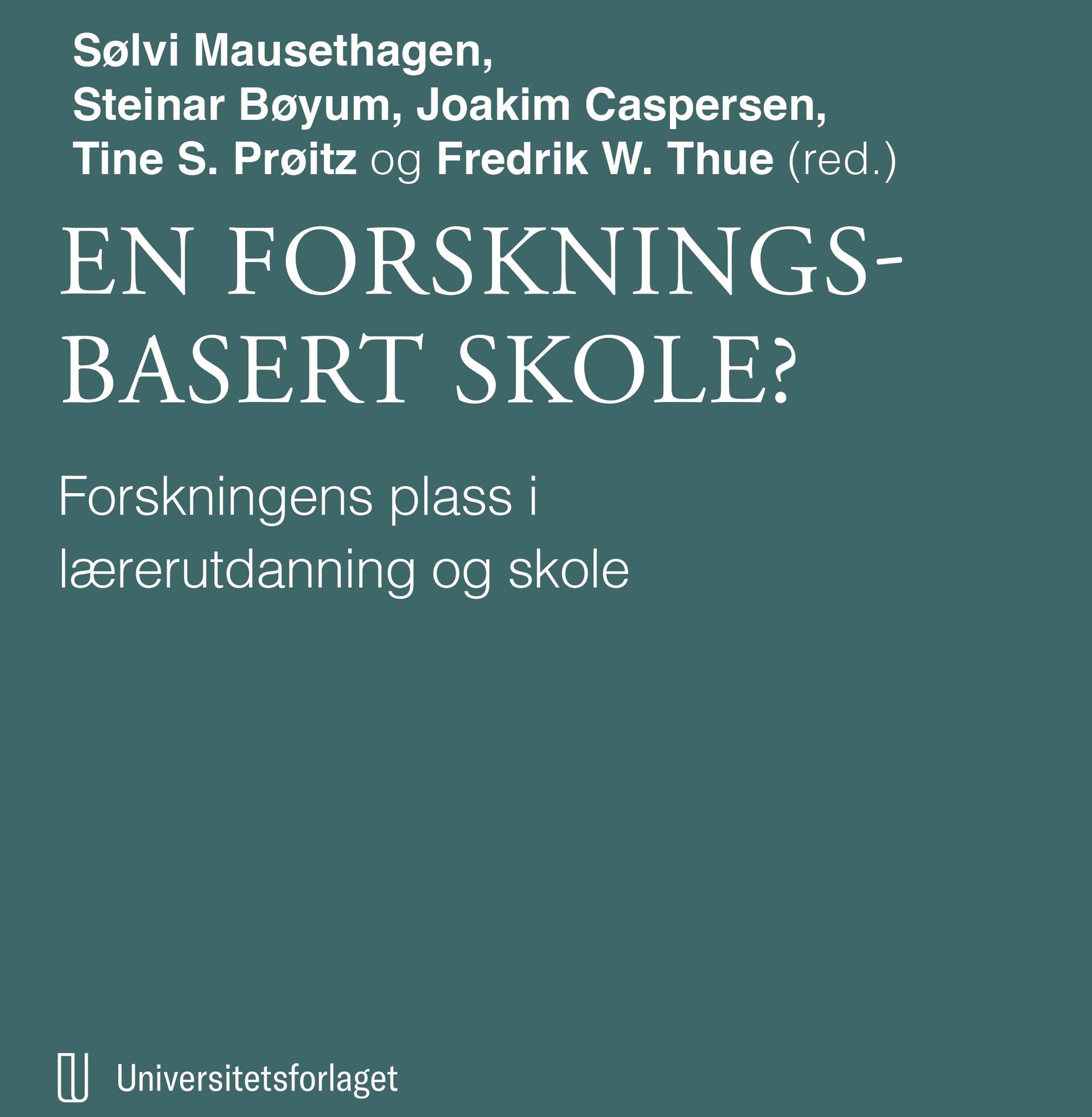 Bokens forside på Universitetsforlagets nettside