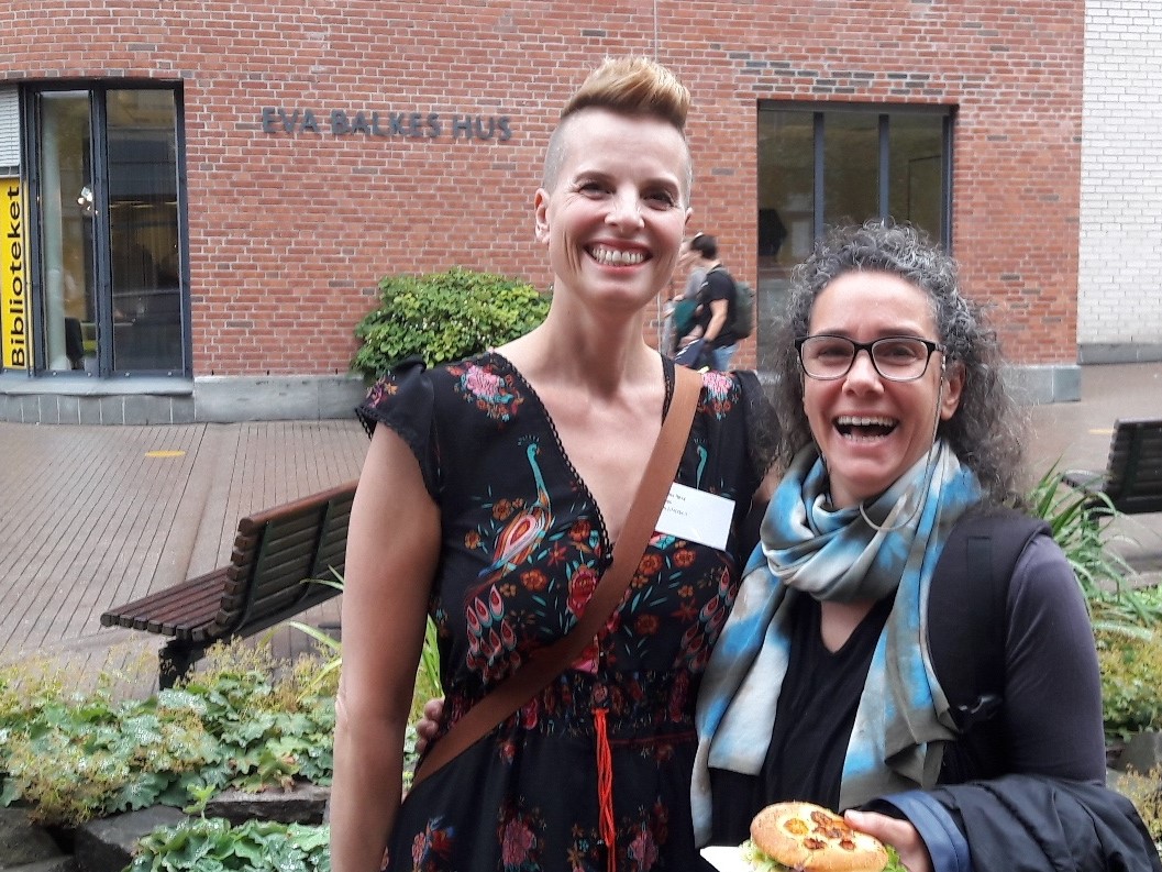 Kristine Høeg Karsen og Samira Jamouchi på OsloMet.
