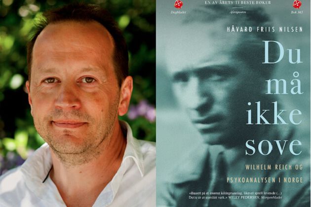Bildet viser Håvard Friis Nilsen og bokomslaget til hans nye bok "Du må ikke sove".