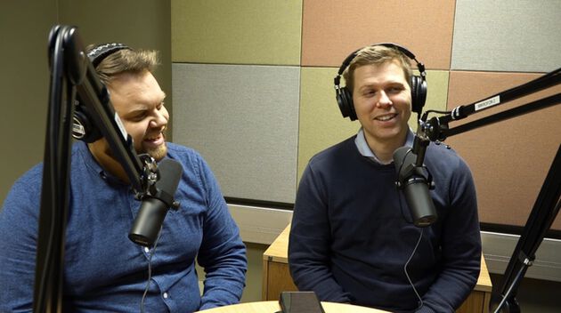 DLVs spillpedagoger Lars Peter Østrem (t.h) og Jon Erik Liebermann (t.v)