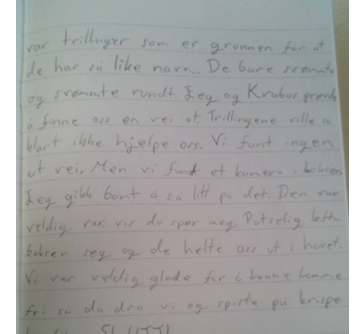 Illustrasjon av skrevet tekst