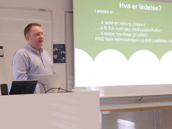 Privat foto av Tommy Larsen, bidragsyter på lederseminaret.