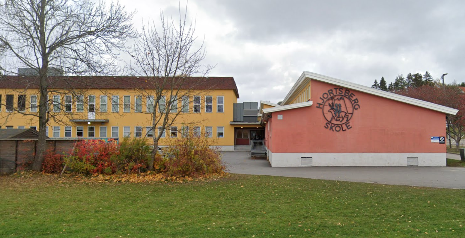Fasaden til Hjortsberg skole 