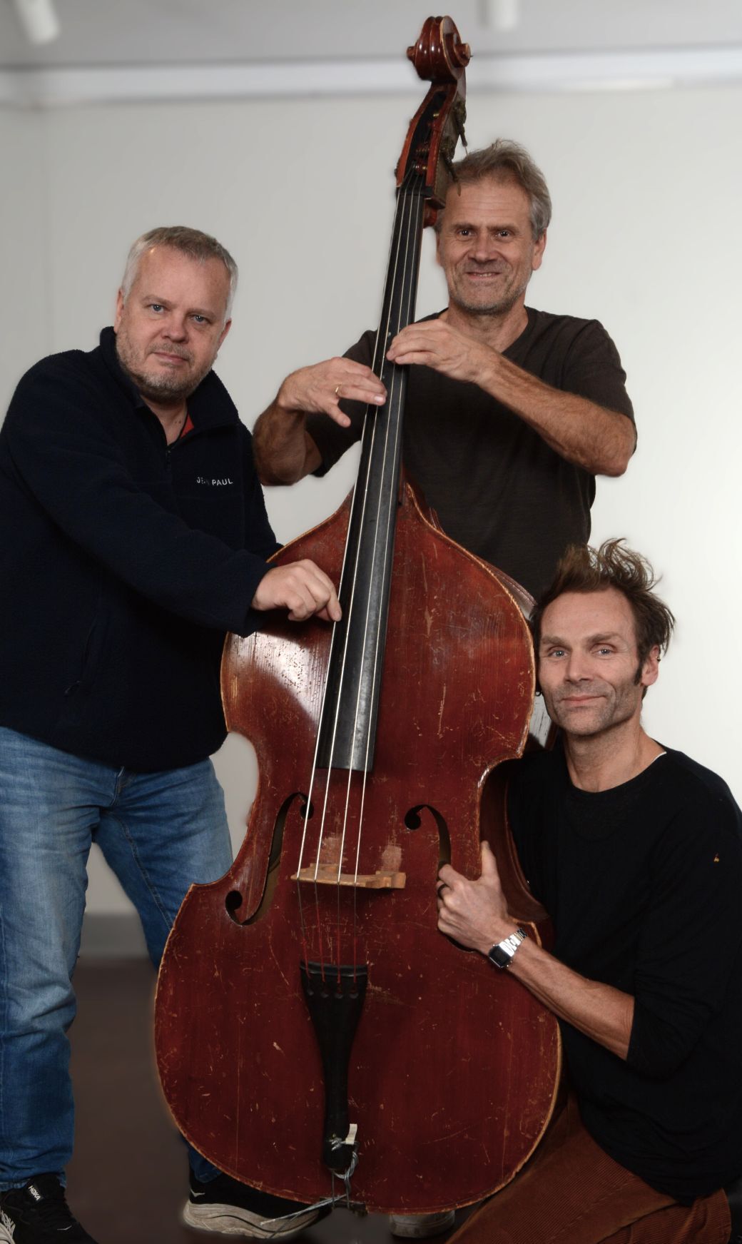 Biletet viser fagmiljøet i musikk, frå venstre Øystein Warem, Jon Thorstensen og Øystein Elle.