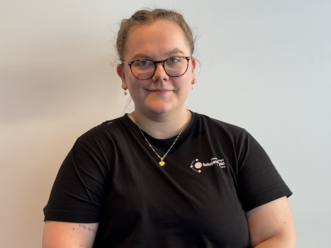 Bilde viser studentleder ved Høgskolen i Østfold, Christiane Thøgersen Krogfoss. 