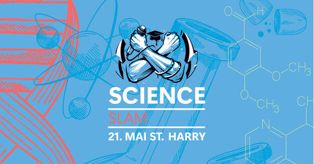Bildet viser en plakat for arrangementet Science Slam