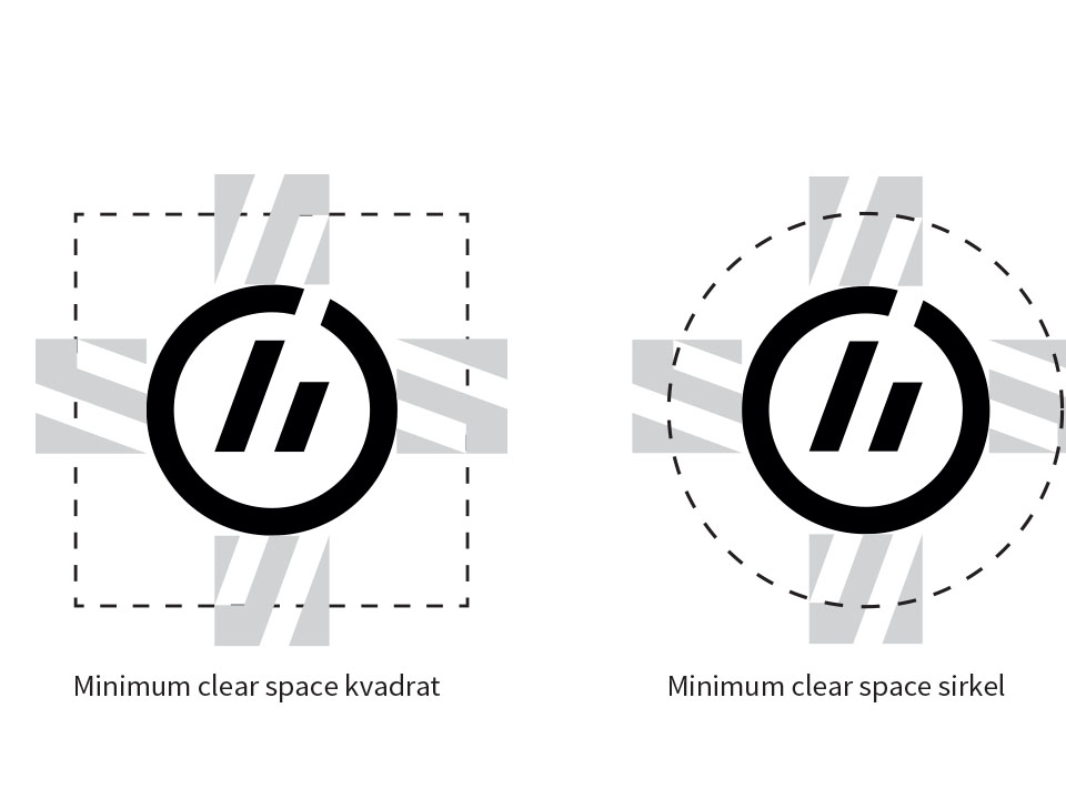 Illustrasjon for: Clear space (luft rundt emblem)