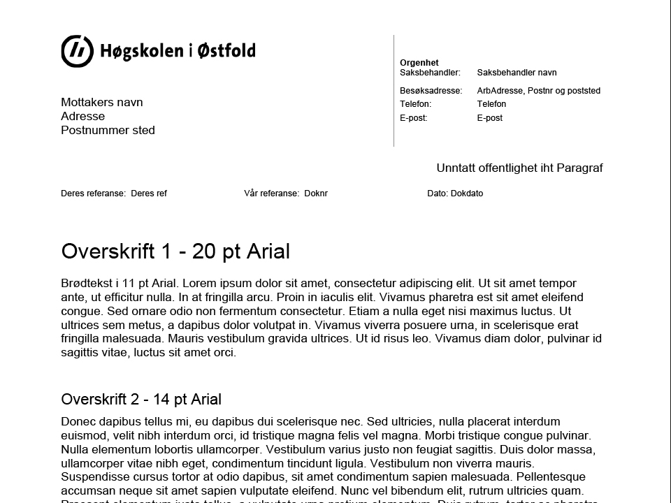 Illustrasjon for: Brevmal norsk