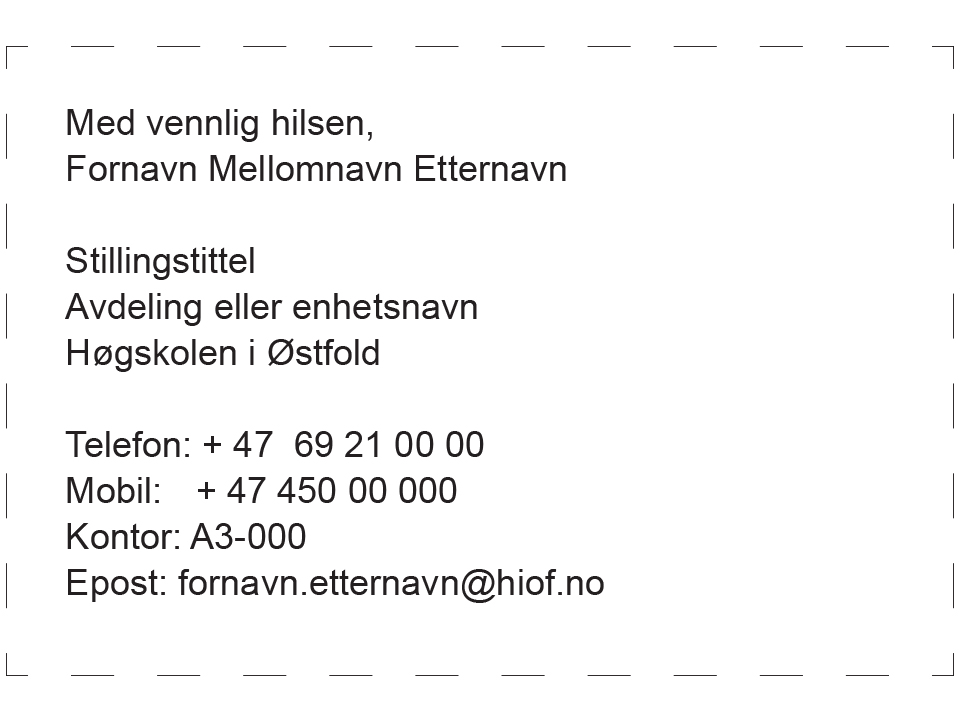 Illustrasjon for: E-postsignatur