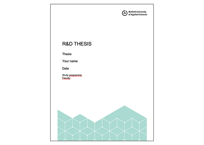 R&D Thesis cover page. Image. 