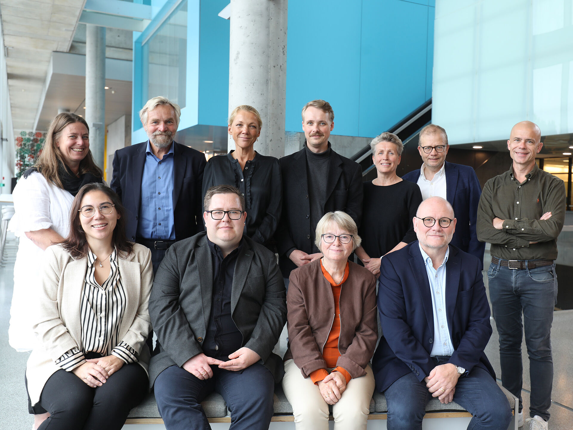 The picture shows the university college's board gathered at the Halden campus.