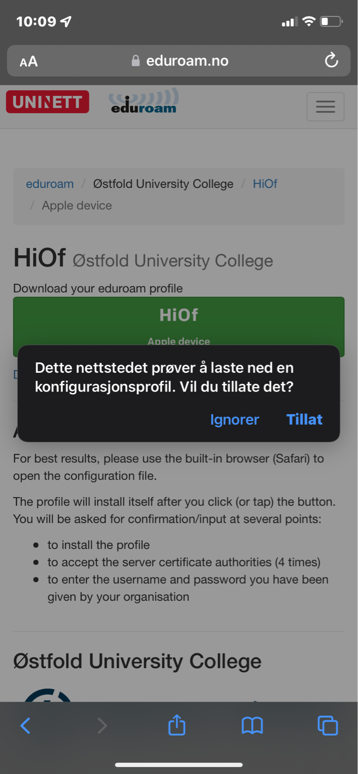 Bilde som viser tilgang til nedlastning