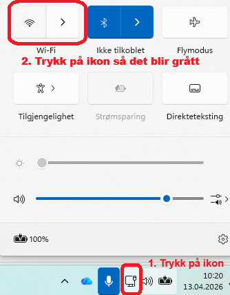Slå av trådløst nettverk