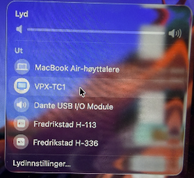 Eksempel på lydvalg for laptop